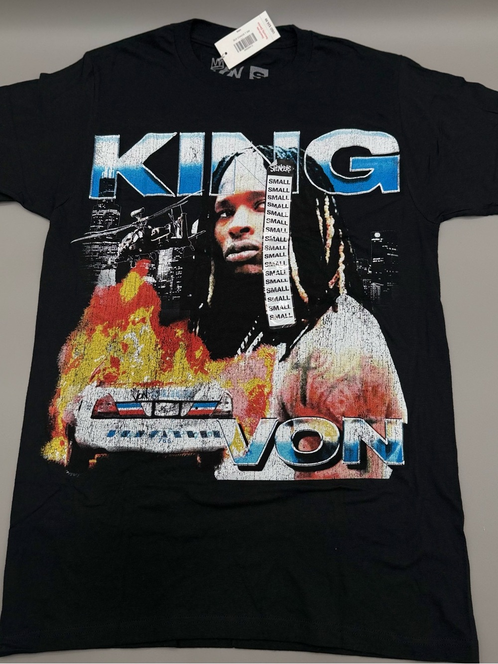 King Von Chaco Black Tee Mens Size Small